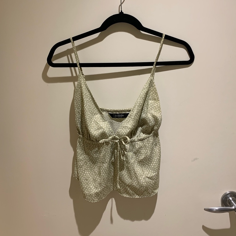 Glassons sage green silky camisole